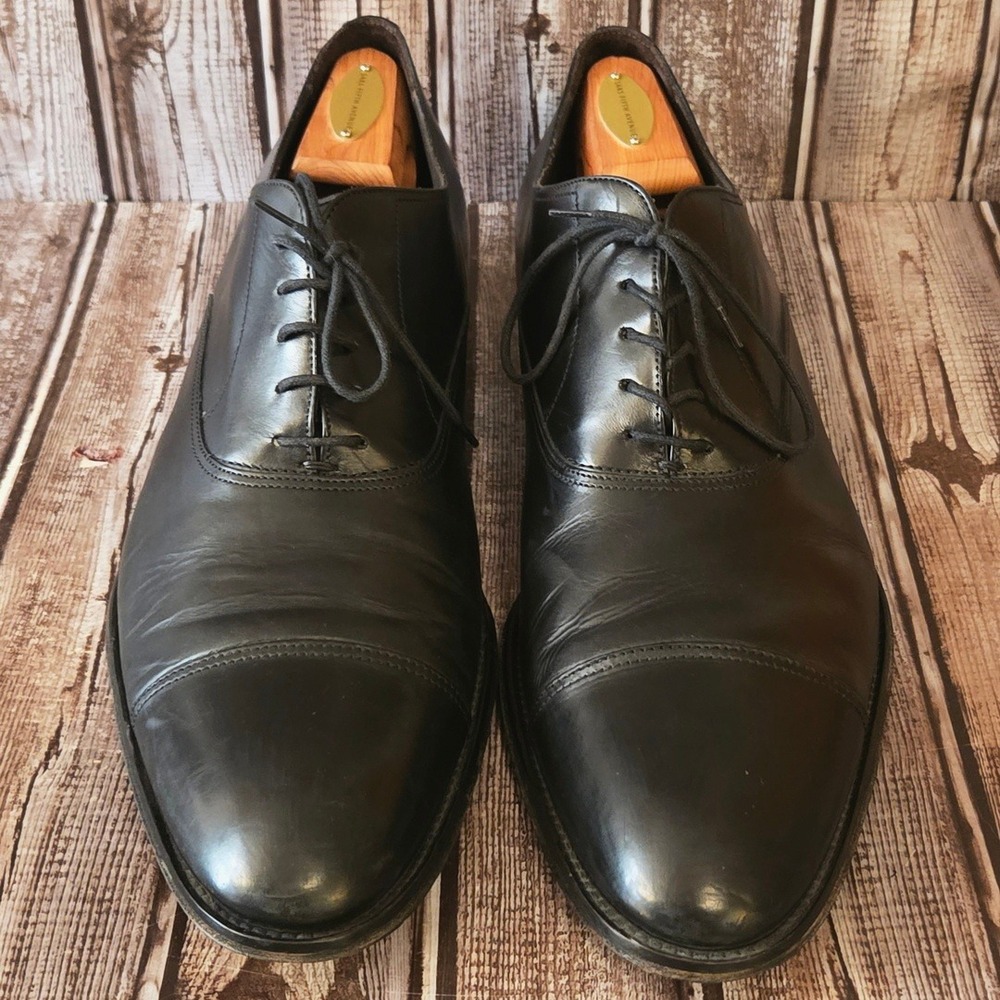 Sz 14 Mens To Boot New York NIco Black Leather Cap Toe Oxford Shoers VGUC